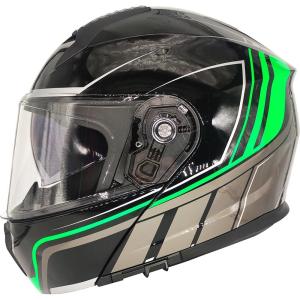 Mts Pro Helmet M-966 Çene Açılır Güneş Vizörlü Kask (Neon Graphic)